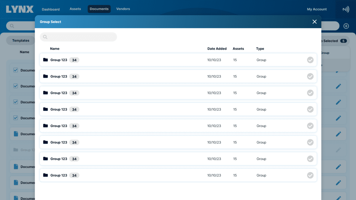 Documents – Group Select – 2